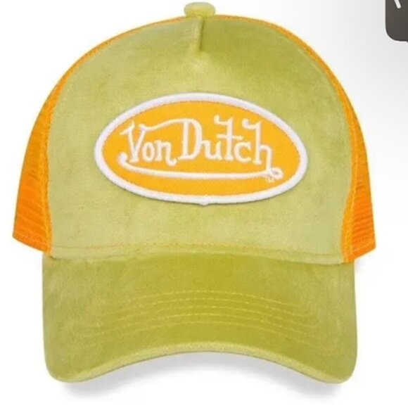 Von Dutch Sherbet Crush Velvet Trucker Hat NWT!